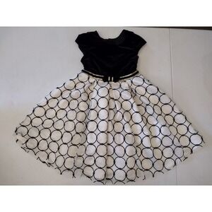 Jona mitchelle‎ girls black white holiday dress size 5